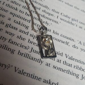 Vintage 925 Sterling Silver Floral Italian Necklace